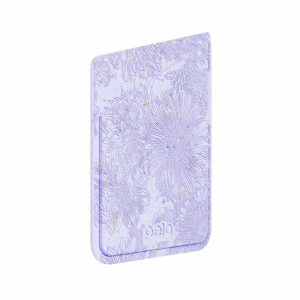 Card Holder Phone Case Attachments | Flora Lavender Phone Case Card Holder