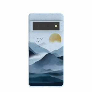 Google Pixel 6 Pro | Powder Blue Misty Mountains Google Pixel 6 Pro Case