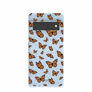 Google Pixel 6 Pro | Powder Blue Monarchs in flight Google Pixel 6 Pro Case