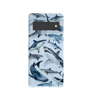 Google Pixel 6 Pro | Powder Blue Sharks Google Pixel 6 Pro Case