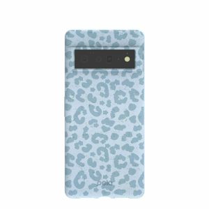 Google Pixel 6 Pro | Powder Blue Sky Leopard Google Pixel 6 Pro Case