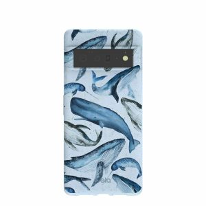 Google Pixel 6 Pro | Powder Blue Whales Google Pixel 6 Pro Case