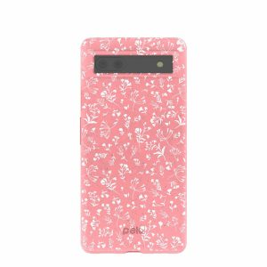 Google Pixel 6a | Bubblegum Pink Dreamy Meadow Google Pixel 6a Case