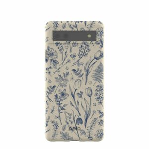 Google Pixel 6a | London Fog Indigo Bouquet Google Pixel 6a Case