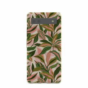 Google Pixel 6a | London Fog Pink Botanics Google Pixel 6a Case