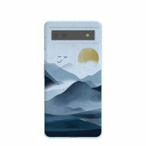 Google Pixel 6a | Powder Blue Misty Mountains Google Pixel 6a Case