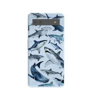 Google Pixel 6a | Powder Blue Sharks Google Pixel 6a Case