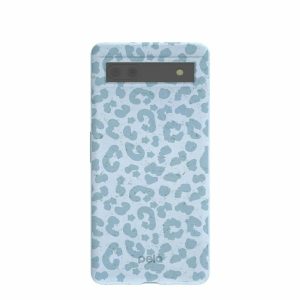 Google Pixel 6a | Powder Blue Sky Leopard Google Pixel 6a Case