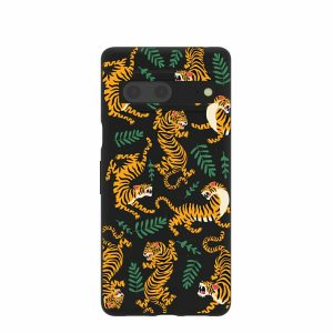 Google Pixel 7 | Black Playful Tigers Google Pixel 7 Case