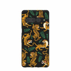 Google Pixel 7 Pro | Black Playful Tigers Google Pixel 7 Pro Case