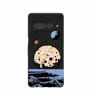 Google Pixel 7 Pro | Black Retro Moon Google Pixel 7 Pro Case