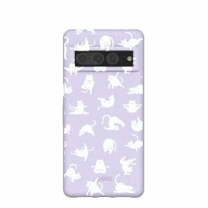 Google Pixel 7 Pro | Lavender Yoga Cat Google Pixel 7 Pro Case