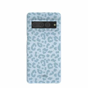 Google Pixel 7 Pro | Powder Blue Sky Leopard Google Pixel 7 Pro Case