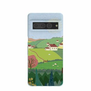 Google Pixel 7 Pro | Powder Blue Sunny Countryside Google Pixel 7 Pro Case