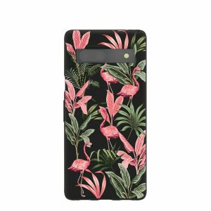 Google Pixel 7a | Black Flamingo Party Google Pixel 7a Case