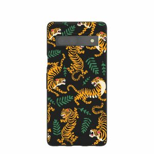 Google Pixel 7a | Black Playful Tigers Google Pixel 7a Case