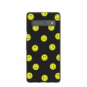 Google Pixel 7a | Black Smiley Google Pixel 7a Case