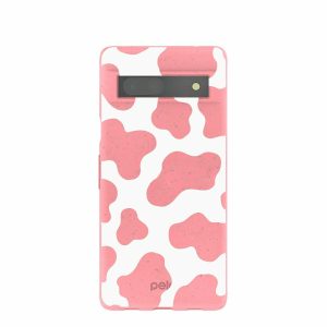 Google Pixel 7a | Bubblegum Pink Cow Google Pixel 7a Case