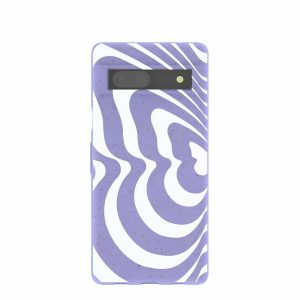 Google Pixel 7a | Lavender Flutter Left Google Pixel 7a Case