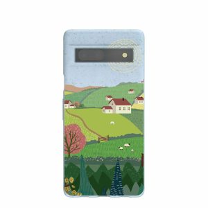 Google Pixel 7a | Powder Blue Sunny Countryside Google Pixel 7a Case