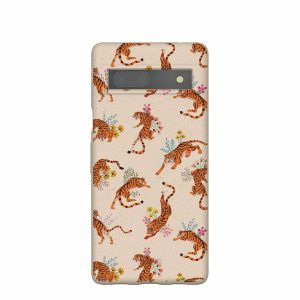 Google Pixel 7a | Seashell Whimsical Tigers Google Pixel 7a Case