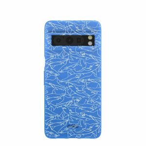 Google Pixel 8 Pro | Electric Blue Shark Frenzy Google Pixel 8 Pro Case