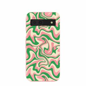 Google Pixel 8a | Bubblegum Pink Funky Waves Google Pixel 8a Case