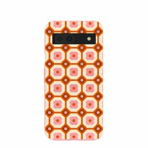 Google Pixel 8a | Bubblegum Pink Retro Tiles Google Pixel 8a Case