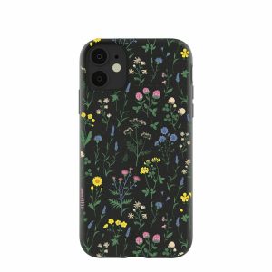 iPhone 11 | Black Shadow Blooms iPhone 11 Case