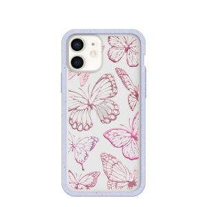 iPhone 12 Pro | Clear Butterfly Effect iPhone 12/ iPhone 12 Pro Case With Lavender Ridge