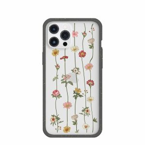 iPhone 12 Pro Max | Clear Floral Vines iPhone 12 Pro Max Case With Black Ridge