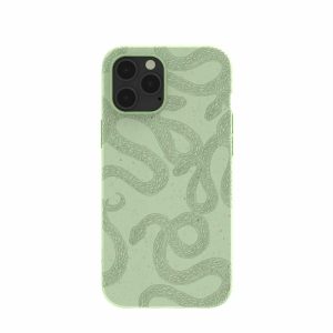 iPhone 12 Pro Max | Sage Green Snaky iPhone 12 Pro Max Case