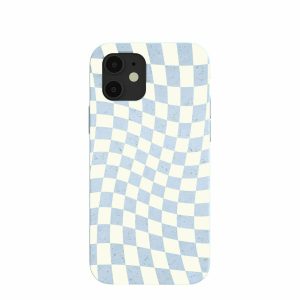 iPhone 12 Pro | Powder Blue Warped Checkers iPhone 12/ iPhone 12 Pro Case