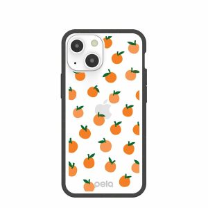 iPhone 13 Mini | Clear Oranges iPhone 13 Mini Case With Black Ridge