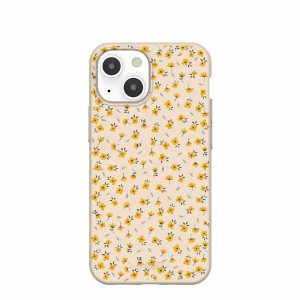 iPhone 13 Mini | Seashell Little Yellow Flowers iPhone 13 Mini Case