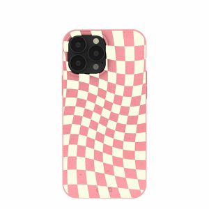 iPhone 13 Pro Max | Bubblegum Pink Warped Checkers iPhone 13 Pro Max Case