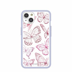 iPhone 14 | Clear Butterfly Effect iPhone 14 Case With Lavender Ridge