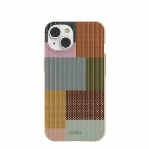 iPhone 14 | London Fog Knitted Patchwork iPhone 14 Case