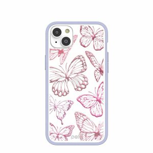 iPhone 14 Plus | Clear Butterfly Effect iPhone 14 Plus Case With Lavender Ridge