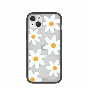 iPhone 14 Plus | Clear Daisy iPhone 14 Plus Case With Black Ridge