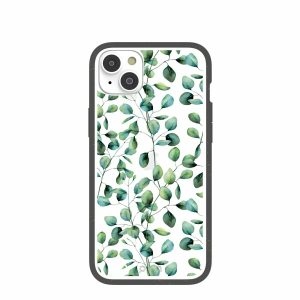 iPhone 14 Plus | Clear Eucalyptus iPhone 14 Plus Case With Black Ridge