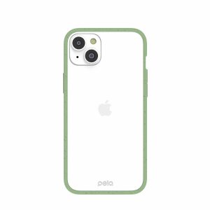 iPhone 14 Plus | Clear iPhone 14 Plus Case with Sage Green Ridge