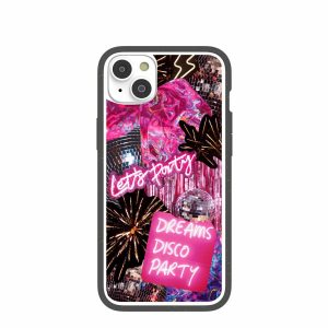 iPhone 14 Plus | Clear Party Time iPhone 14 Plus Case With Black Ridge