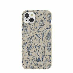 iPhone 14 Plus | London Fog Indigo Bouquet iPhone 14 Plus Case