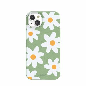 iPhone 14 Plus | Sage Green Daisy iPhone 14 Plus Case