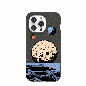 iPhone 14 Pro | Black Retro Moon iPhone 14 Pro Case