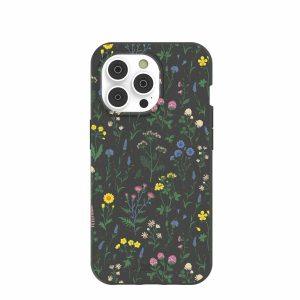 iPhone 14 Pro | Black Shadow Blooms iPhone 14 Pro Case