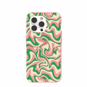 iPhone 14 Pro | Bubblegum Pink Funky Waves iPhone 14 Pro Case