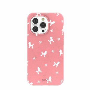 iPhone 14 Pro | Bubblegum Pink Poodle and Bows iPhone 14 Pro Case