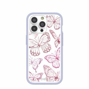 iPhone 14 Pro | Clear Butterfly Effect iPhone 14 Pro Case With Lavender Ridge